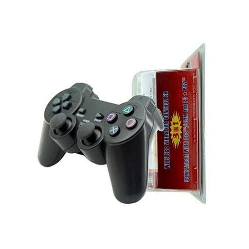 Wireless Vibraton Controller 3 in 1 Compatible with PS2, PS3 and PC